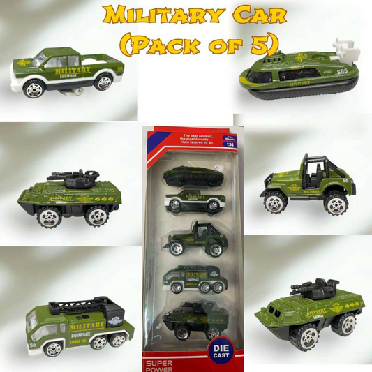 Die Cast Military Car Pack of 5
