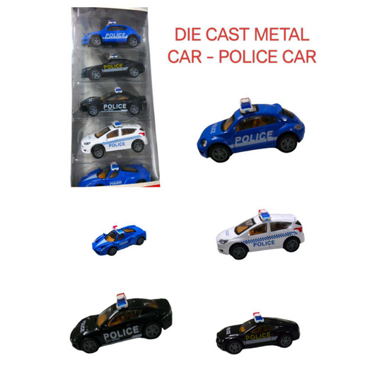 Die Cast Police Cars Pack of 5
