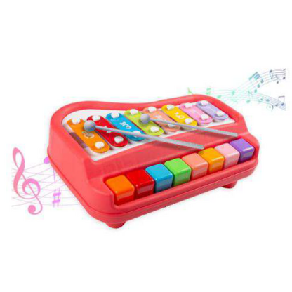 2 in 1 Xylophone and Mini Piano for Kids (Multicolor)