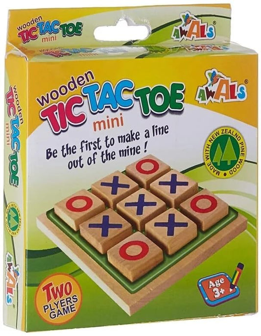 Pack of 10 Wooden Mini TIC TAC TOE Game Return Gift for Kids