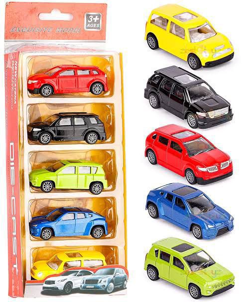 Die Cast Mini Multicolor Cars Pack of 5