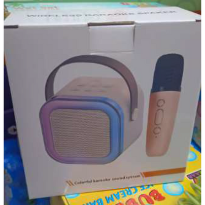Portable Bluetooth Karaoke Speaker with Wireless Mic for Kids