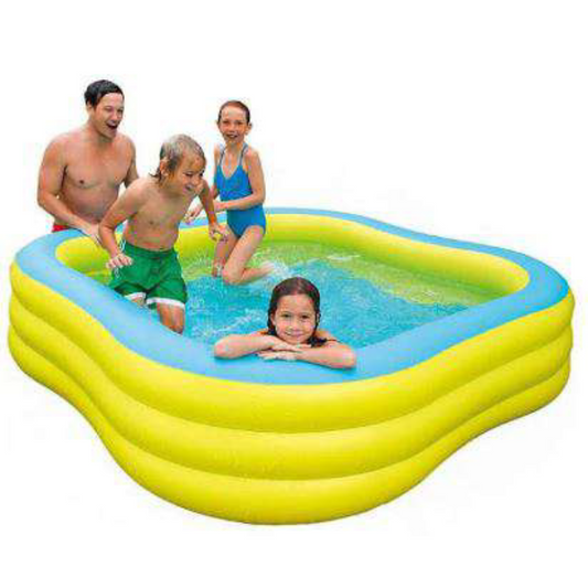 Inflatable Swimming Pool (Blue, White)