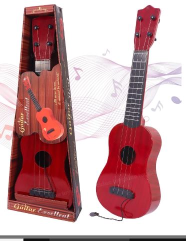 4-String Acoustic Guitar Learning Kids Toy, 18" (Assorted Color)