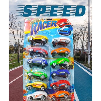 Car Racer Toys Pack of 12 Super Cars  (Multicolor)