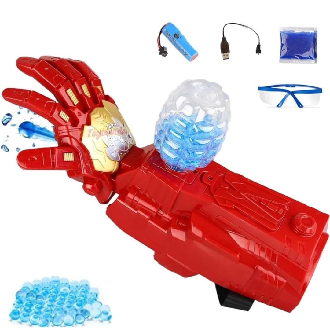 Ironman Gel blaster Gun, Electric Mechanical Arm Gun /  Wearable Arm Shooting Water Balls Electric Arm Repeater jellyshot Launcher Activities Shooting Game Toysfor Kids