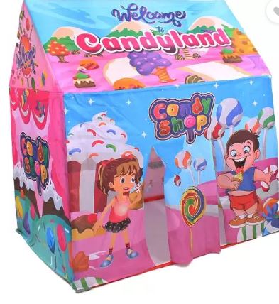 Candy Land Tent House with Led Light for Fun Activities (Multicolor)