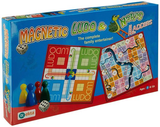 Magnetic Ludo Snakes 'n' Ladders Board Game for kids, Multicolor