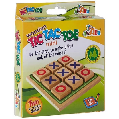 Pack of 10 Wooden Mini TIC TAC TOE Game Return Gift for Kids