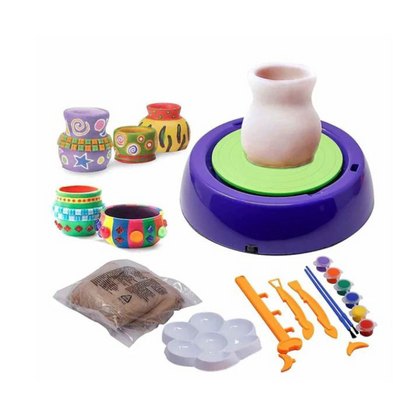 Pottery Wheel for Kids with Clay (Multicolor)