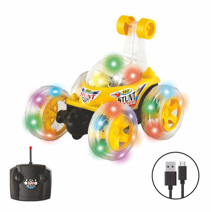 KIDZKOLLECTION Stunt Roll Car Remote Control  with Colorful lighting