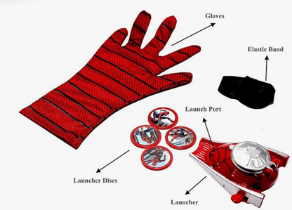 Supermen Spiderman Gloves with Disc Launcher