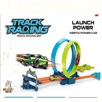 Track with Car Toy Set for Kids & Launcher Make 360 Degree Spin Way(Double Loop)  (Multicolor, Pack of: 1)