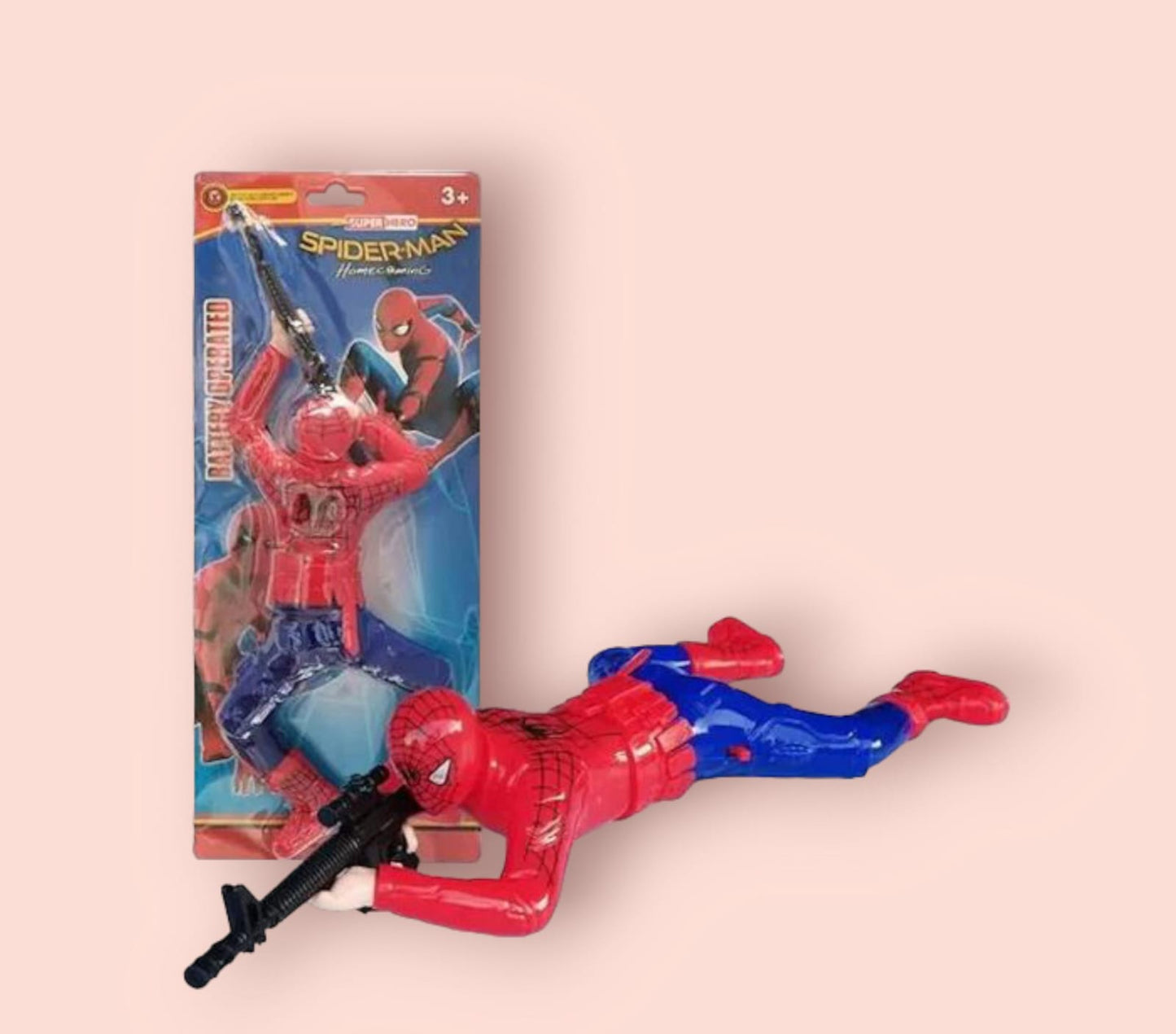 Crawling Spiderman Toy with Light and Music (Red)