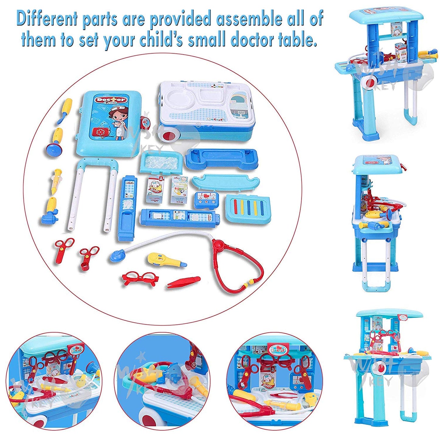 Doctor Set with Pull & Push Trolley for Kids