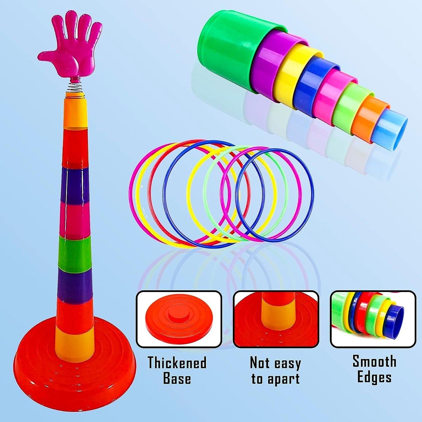 Trendy Ring Toss Set for Kids (Multicolor)